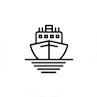 An icon of a ship sailing on water.