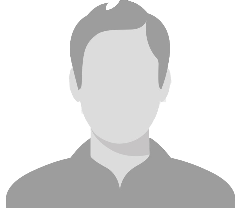 Silhouette of a person with neutral facial features in grayscale.